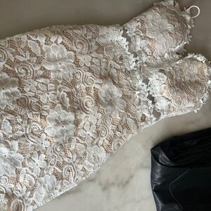 Windsor mini white lace dress